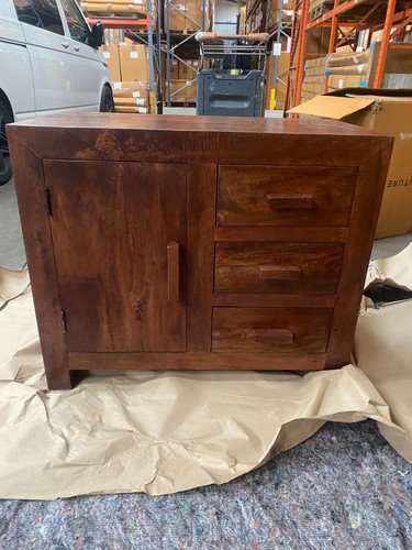 Cube sheesham honey credenza - cube,